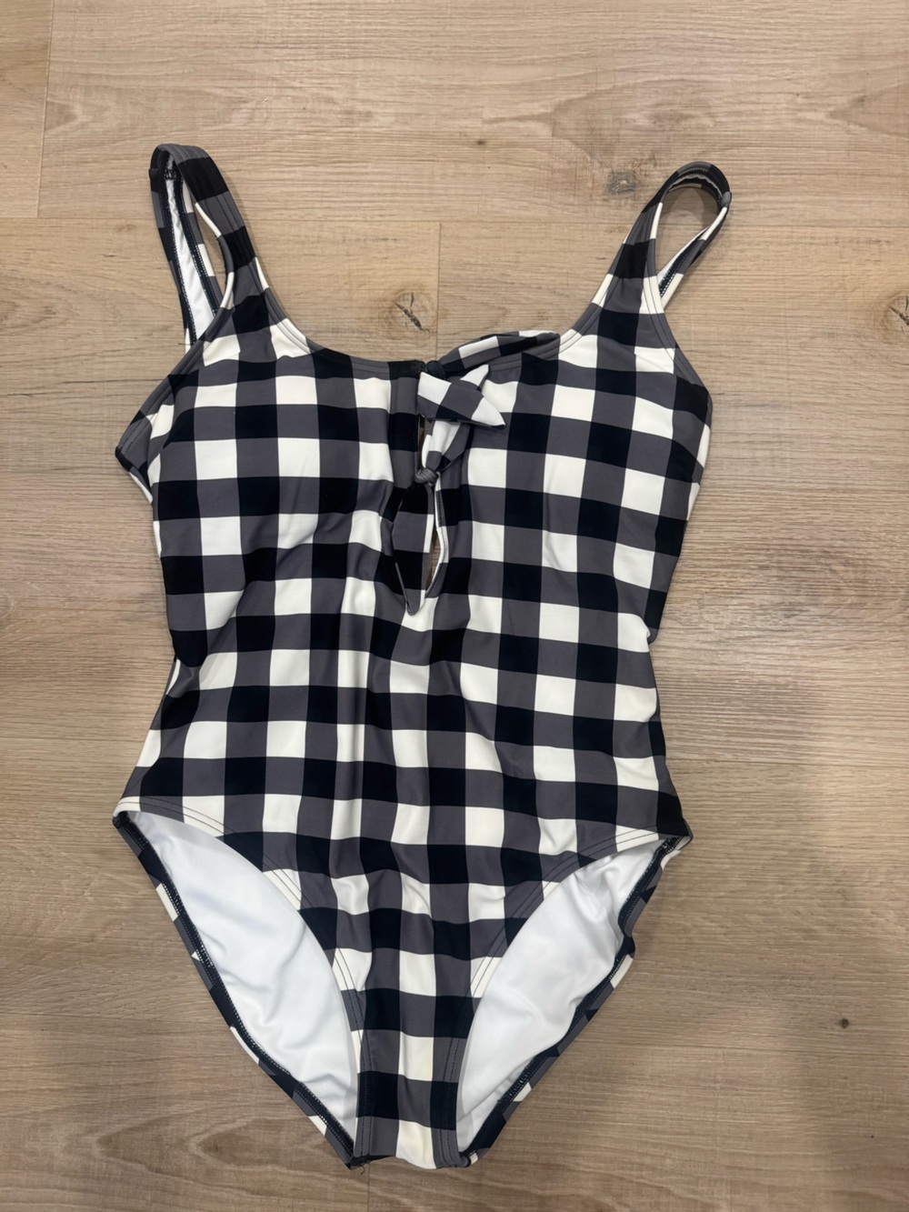 kate spade Black and White Gingham One-Piece Swimsuit